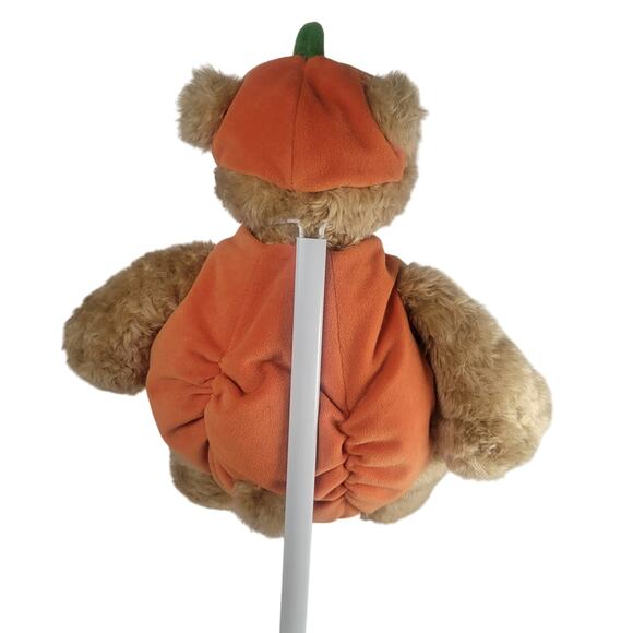 Halloween Pumpkin Bear Plush Stuffed Animal Brown Tan 16" Pottery Barn RARE - Picture 13 of 13